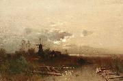 Walter Moras Abendfrieden oil